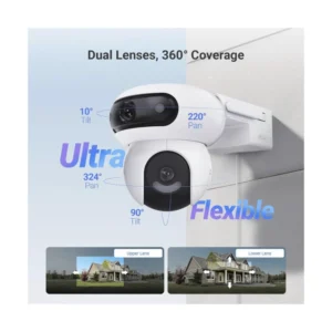 Kit Camara De Seguridad Exterior + Panel Solar Ezviz Hb90X Dual 4G (Cs-Hb90X/Sp) Ranura 4G Lte, 2K 4Mp+4Mp Camara Dual, Bateria Y Energia Solar 8W - Imagen 3