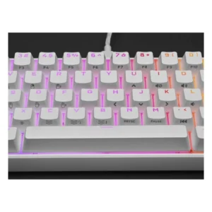 Teclado Corsair K65 Rgb Mini 60% (Ch-9194114-Na) Blanco, Mecanico, Switch Cherry Mx Speed Linear, Teclas Pbt, Polling Rate De Hasta 8,000 Hz, Led-Rgb - Imagen 4