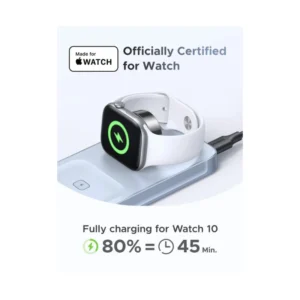 Cargador Inalambrico Ugreen Magflow 3-In-1 W757 (65901) Carga Qi2 25W, Soporte Plegable Magnetico, Compatible Iphone Y Airpods - Imagen 4