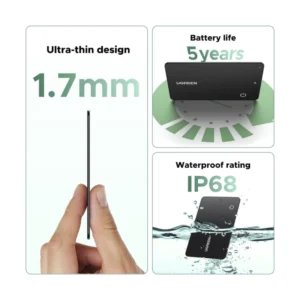 Rastreador De Tarjetas Para Billetera Ugreen Finetrack Slim G Cm915 (75497) Solo Android, Bluetooth Con Bateria De 5 Años, Funciona Con App Find Hub - Imagen 3
