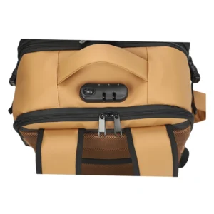 Mochila Para Laptop Teros Travel (Te-9038) Brown, Amplio Compartimento, Cremallera Extensible, Hasta 15.6" - Imagen 5