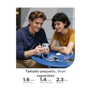 Power Bank Ugreen Pb727 (75701B) Tamaño Compacto Con Cable Usb-C Integrado, Pantalla Digital, Carga Rapida De 55 W, 10000Mah - Imagen 5