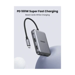 Adaptador Usb-C A 7 En 1 Ugreen Cm896 (65759) X1 Hdmi, X1 Usb-C, X2 Usb-A, X1 Sd Card Slot, X1 Tf Card Slot - Imagen 5
