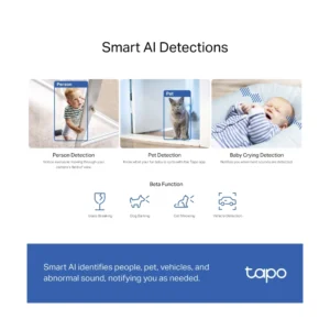 Camara De Seguridad Interior Tp-Link (Tapo C230) Wifi, 3K 5Mp, Deteccion Con Ia, Seguimiento Automatico, Vision Nocturna - Imagen 6