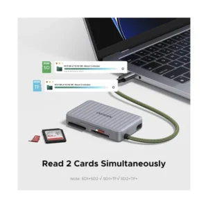 Lector De Memorias Sd Ugreen Cm868 (55886) X2 Sd Card Slot, X1 Tf Card Slot, Tapa Magnetica - Imagen 6
