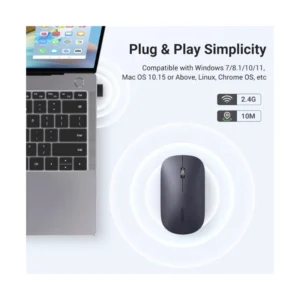 Mouse Inalambrico Ugreen Mu001 (90372) Negro, Ultra Delgado, 4000 Dpi - Imagen 6