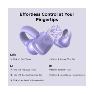 Auricular Bluetooth Ugreen Hitune S3 Ws209 (55430) Purpura, Bluetooth 5.4, Diseño De Oreja Abierta, Hasta 30 Horas Reproduccion - Imagen 6