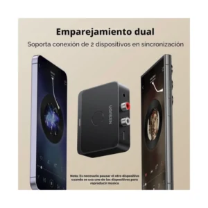 Receptor De Audio Bluetooth Ugreen Bt505 (55545) Hi-Res Audio Gold, X1 Jack 3.5Mm Aux, X2 Rca, Convertir Parlantes En Bluetooth, Hasta 2 Dispositivos - Imagen 7