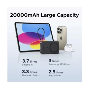 Power Bank Ugreen Pb567 (55450B) Magnetico, 15W Con Tecnologia Qi2, Incluye Cable Usb-C, Compatibilidad Ios Y Android, 20000Mah - Imagen 8
