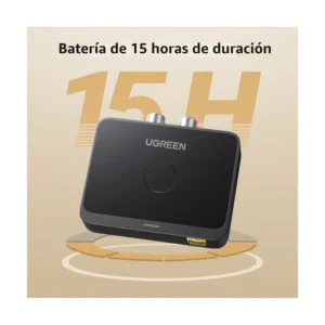 Receptor De Audio Bluetooth Ugreen Bt505 (55545) Hi-Res Audio Gold, X1 Jack 3.5Mm Aux, X2 Rca, Convertir Parlantes En Bluetooth, Hasta 2 Dispositivos - Imagen 8