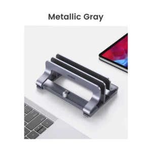 Soporte Vertical Para Laptop Ugreen Lp258 (60643) Gris Espacial, 2 Ranuras Para Escritorio, Hasta 17,3" - Imagen 8