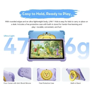 Tablet Blackview (Link 1 Kids-P) Purpura, Pantalla Hd 8.68", 64Gb Rom, 4Gb Ram, 5000Mah, Android 16, Cam 8Mp-5Mp - Imagen 7
