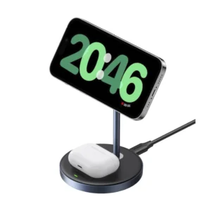 Soporte De Carga Inalambrico Magnetico 2 En 1 Ugreen Cd317 (90668) Compatible Con Magsafe Con Cable Usb-C, Para Iphone 17/16/15/14 Y Airpods