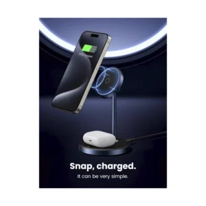 Soporte De Carga Inalambrico Magnetico 2 En 1 Ugreen Cd317 (90668) Compatible Con Magsafe Con Cable Usb-C, Para Iphone 17/16/15/14 Y Airpods - Imagen 2