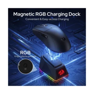 Mouse Inalambrico Redragon K1Ng Ultra (M999) Gaming, Negro, Conectividad Triple Modo, Base De Carga Magnetica, 45000 Dpi, 55G Ultraligero - Imagen 3