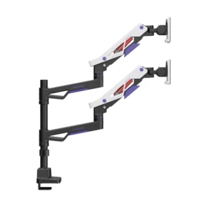 Brazo Soporte Para 2 Monitores Koreano (Gmk95-24U) Gaming, Rack Base, Para 24" A 57", De 2Kg Hasta 27Kg, Resorte De Gas, Permite Vertical Y Horizontal - Imagen 3
