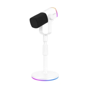 Microfono Fifine Ampligame (Am8 Pros-W) Blanco, Boton De Silencio, Base Ajustable 26Cm, Conectividad Usb/Xlr, Led-Rgb - Imagen 3