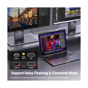 Cable Usb-C A Dp Ugreen Cm556 (25839) Negro, 8K@60Hz, Unidireccional Thunderbolt 4/3, Compatible Con Iphone 17/Mac, 3 Metros - Imagen 4