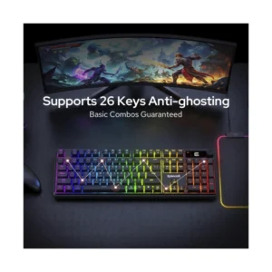 Teclado Inalambrico Redragon Rm104 Pro Volcano (K526-Pro-Sp) Negro, Semi-Mecanico, Pantalla Led, Conectividad Triple Modo, Led-Rgb - Imagen 6