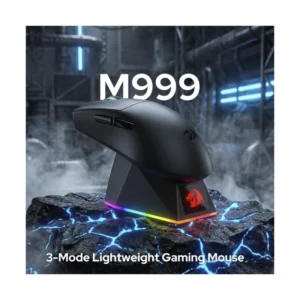 Mouse Inalambrico Redragon K1Ng Ultra (M999) Gaming, Negro, Conectividad Triple Modo, Base De Carga Magnetica, 45000 Dpi, 55G Ultraligero - Imagen 6