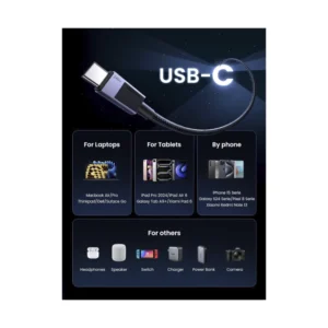 Cable De Carga & Datos Usb-C A Usb-C Ugreen L513 (45068) Negro, 240W De Carga Rapida, Compatible Con Macbook Pro/Air, Iphone 16/16 Pro/16, 2 Metros - Imagen 7