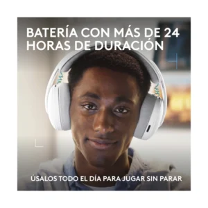 Auricular Inalambrico Logitech G325 Lightspeed (981-001530) Blanco, Bluetooth, Microfono Con Reduccion De Ruido, Audio Avanzado, 24 Horas, Pc, Ps4/5 - Imagen 7