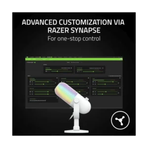Microfono Razer Seiren V3 Chroma (Rz19-05060200-R3U1) Blanco, Iluminacion Reactiva Para Transmision Y Juego, Silencio Con Toque, Ganancia Digital, Pc - Imagen 7