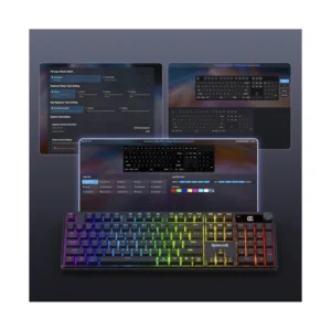 Teclado Inalambrico Redragon Rm104 Pro Volcano (K526-Pro-Sp) Negro, Semi-Mecanico, Pantalla Led, Conectividad Triple Modo, Led-Rgb - Imagen 8