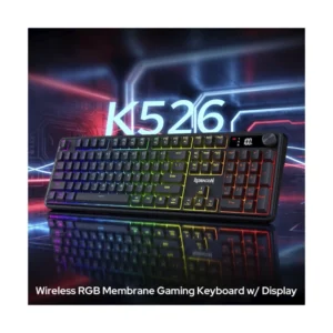 Teclado Inalambrico Redragon Rm104 Pro Volcano (K526-Pro-Sp) Negro, Semi-Mecanico, Pantalla Led, Conectividad Triple Modo, Led-Rgb - Imagen 9